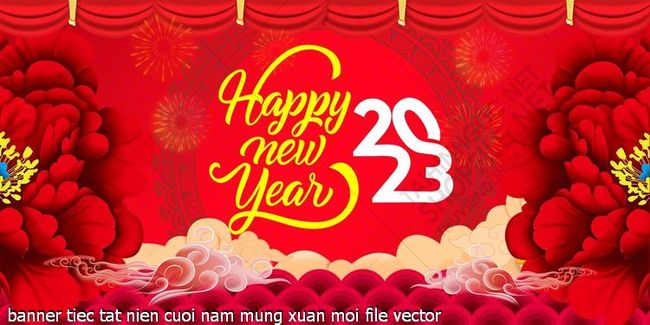 banner tiec tat nien cuoi nam mung xuan moi file vector